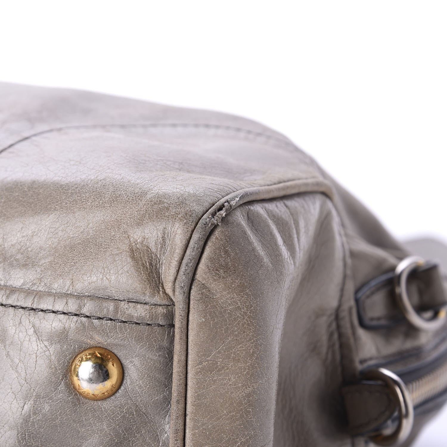 Prada Vitello Shine Bauletto Argilla 20 of 22