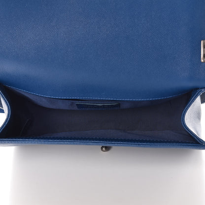 Chanel Caviar Quilted Medium Boy Flap Blue 5 of 13