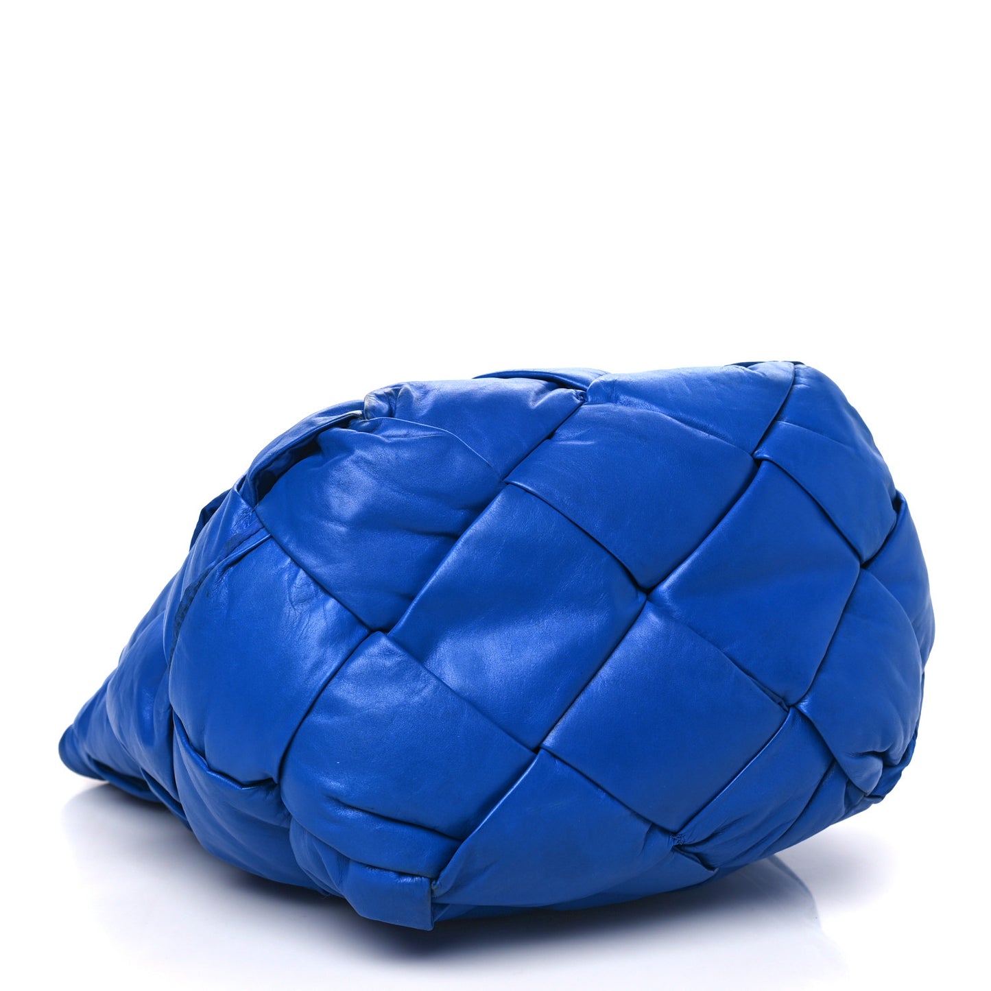 Lambskin Intrecciato Padded Small Cassette Tote Cobalt