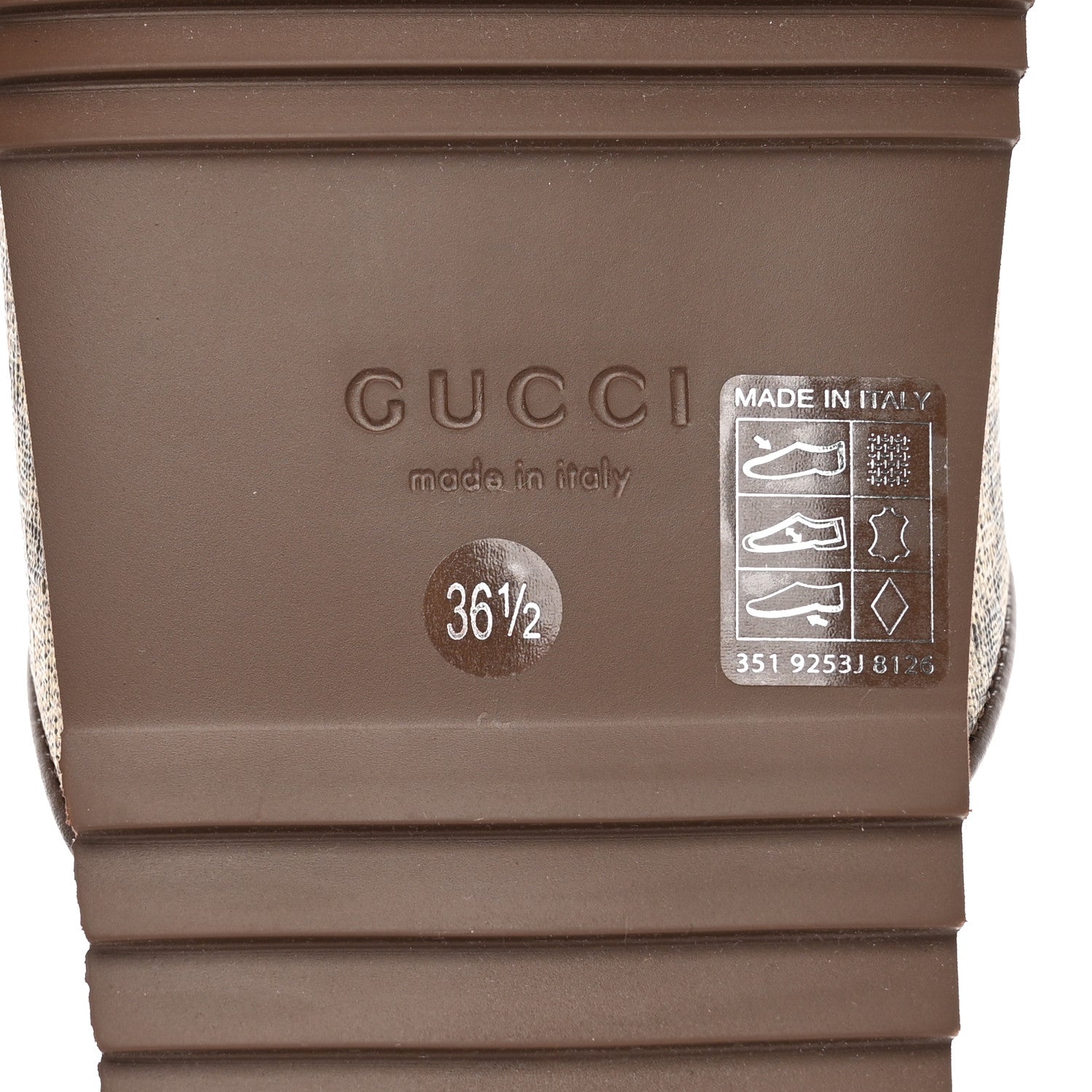 Gucci GG Supreme Monogram Miro Soft Calfskin Womens Horsebit Slippers 36.5 Beige Ebony New Acero 7 of 10