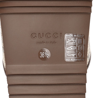 Gucci GG Supreme Monogram Miro Soft Calfskin Womens Horsebit Slippers 36.5 Beige Ebony New Acero 7 of 10