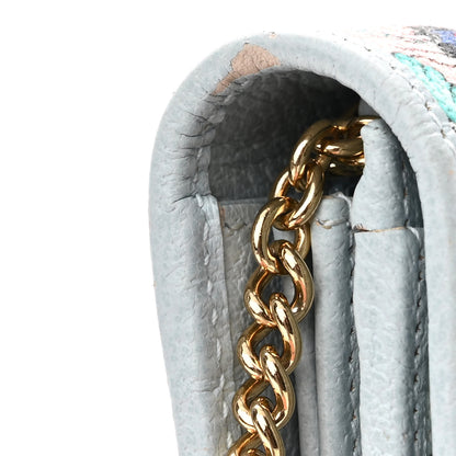 Gucci Canvas Flora Wallet On Chain Light Blue 11 of 13