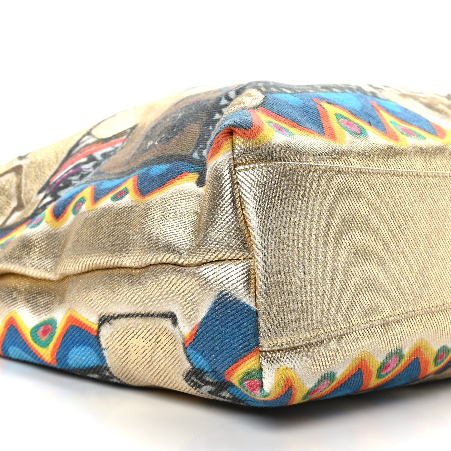 Graffiti Printed Canvas Street Spirit Tote Multicolor