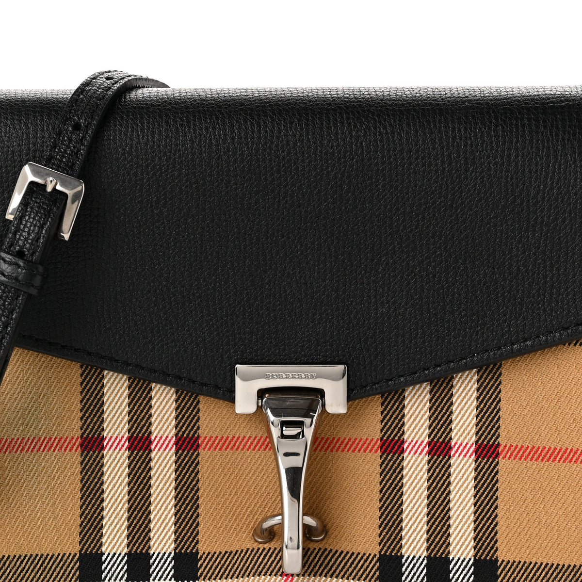 Derby Calfskin House Check Baby Macken Crossbody Bag Black