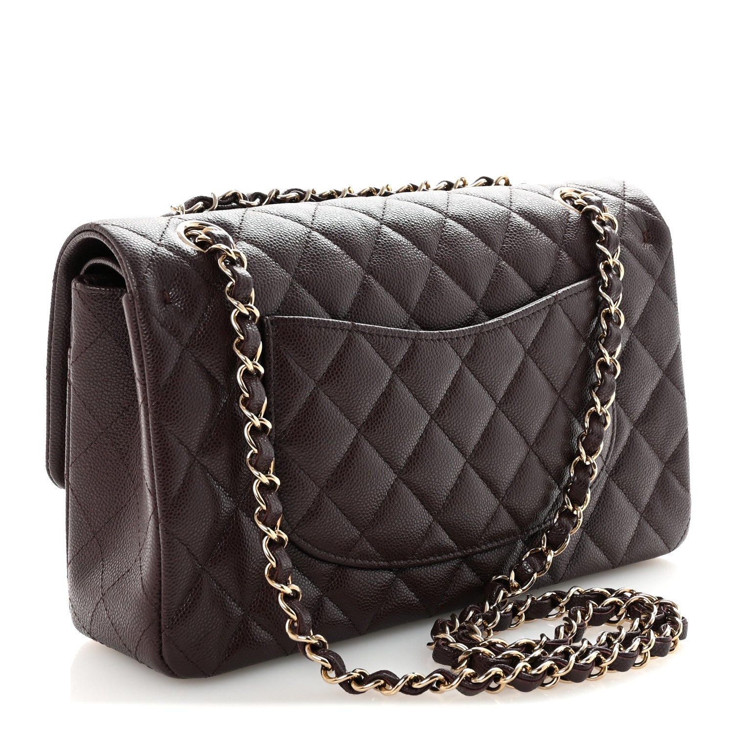 Chanel Caviar Quilted Medium Double Flap Dark Brown 2 of 11