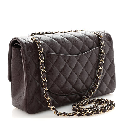Chanel Caviar Quilted Medium Double Flap Dark Brown 2 of 11
