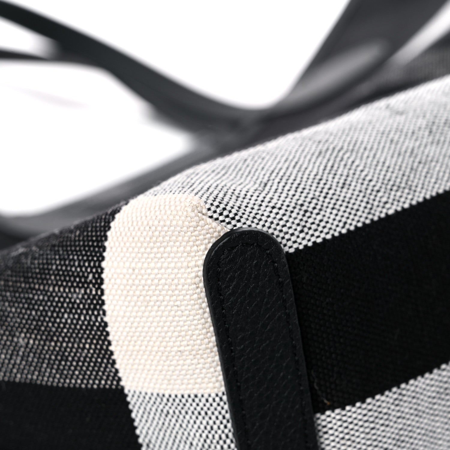 Burberry Coated Canvas Mega Check Large Reversible Doodle Tote Black White 16 of 17