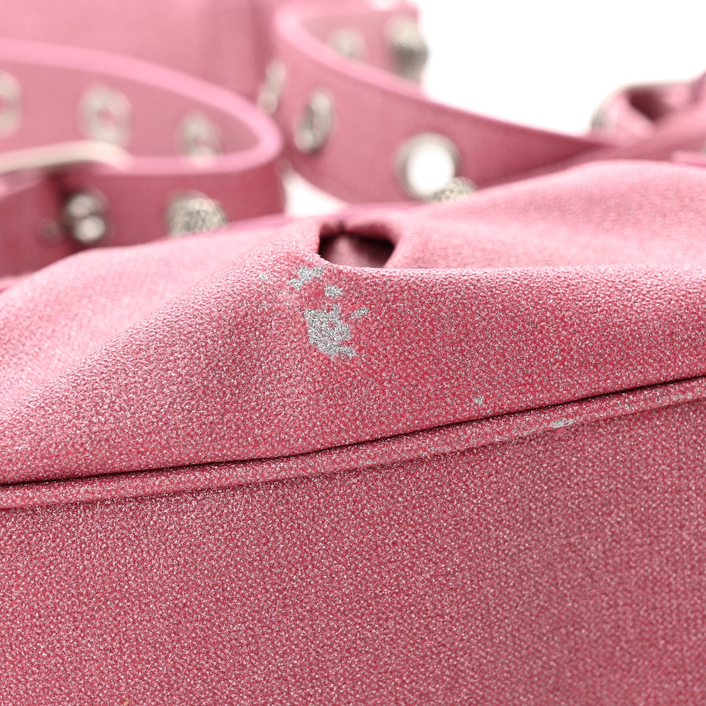 Sparkling Fabric Le Cagole Shoulder Bag XS Sweet Pink
