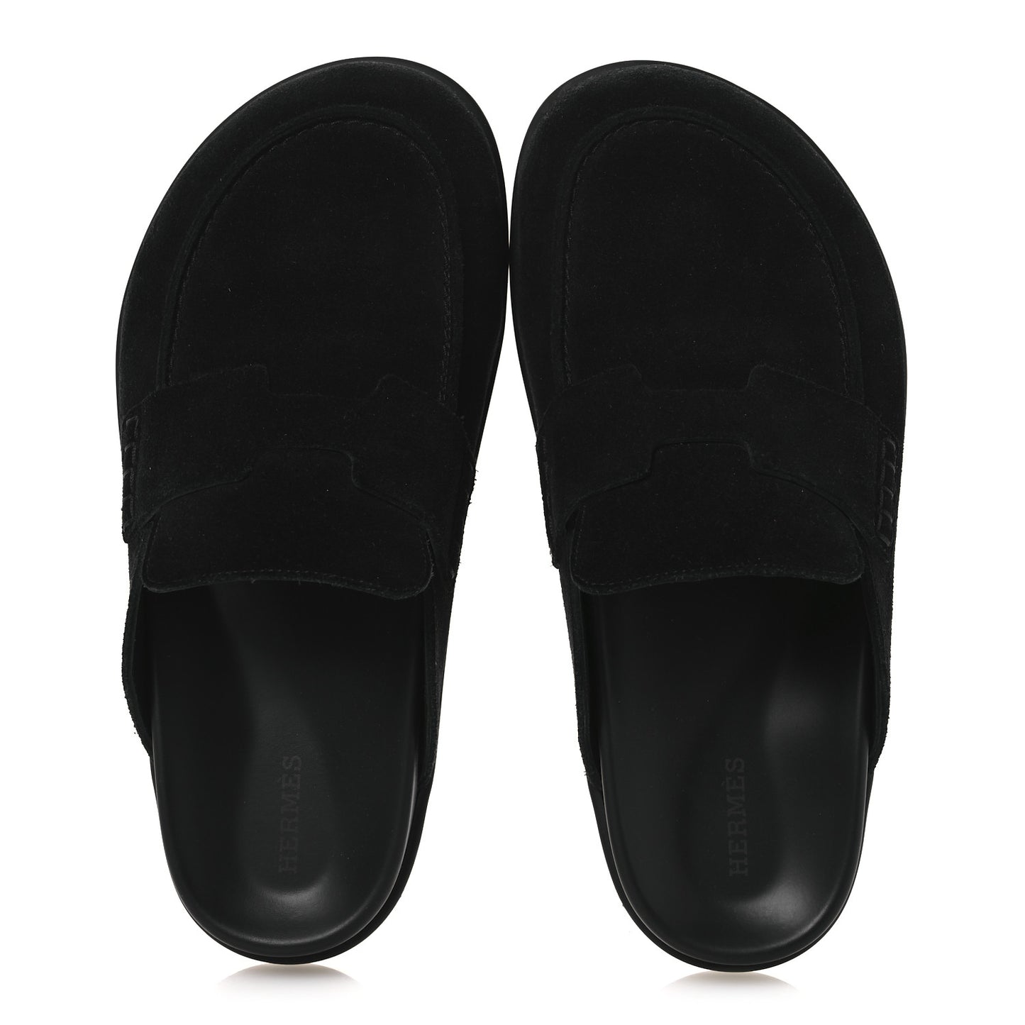 Suede Calfskin Go Mules 38.5 Black