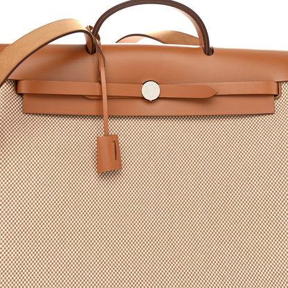 Hermes Vache Hunter Calfskin Criss Viking Herbag Zip Retourne 39 MM Ecru Beige Naturel 9 of 11