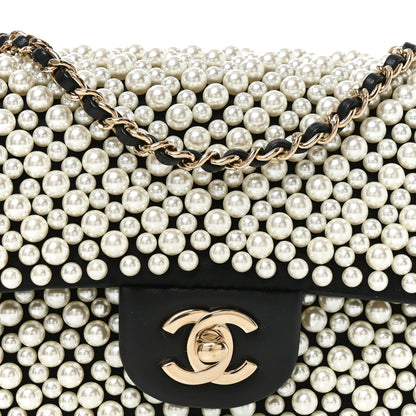 Chanel Lambskin Pearl On Flap Black 8 of 10