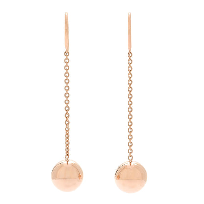 Tiffany 18K Rose Gold 10mm HardWear Ball Hook Drop Earrings 1 of 4