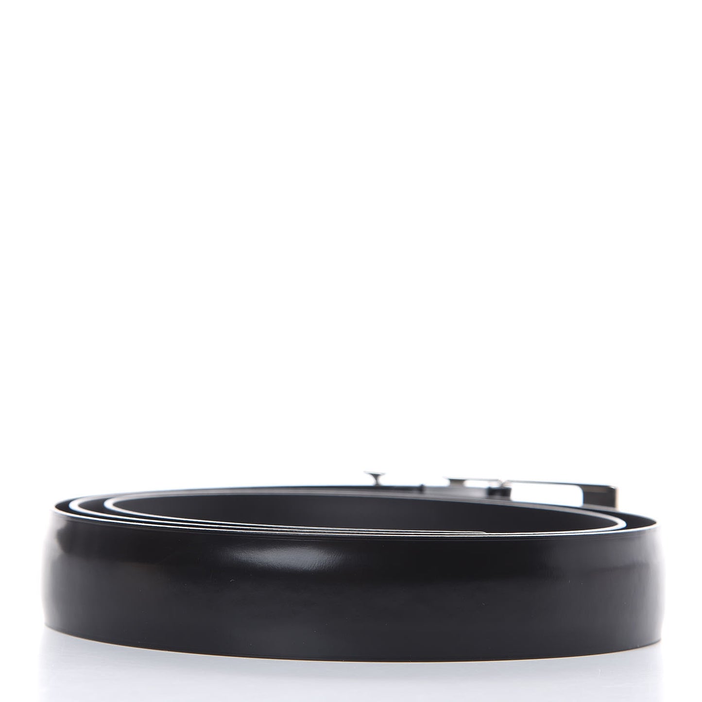 Glazed Calfskin LV Anagramme 30mm Belt 110 44 Black