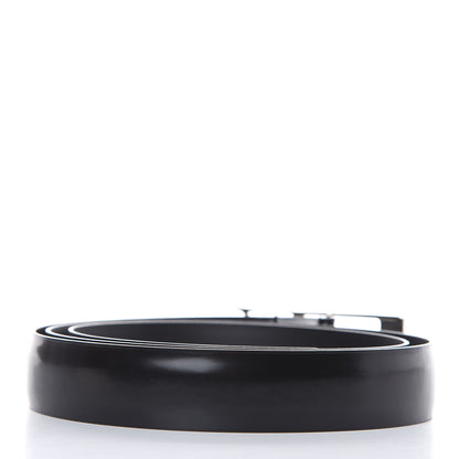 Louis Vuitton Glazed Calfskin LV Anagramme 30mm Belt 110 44 Black 3 of 8
