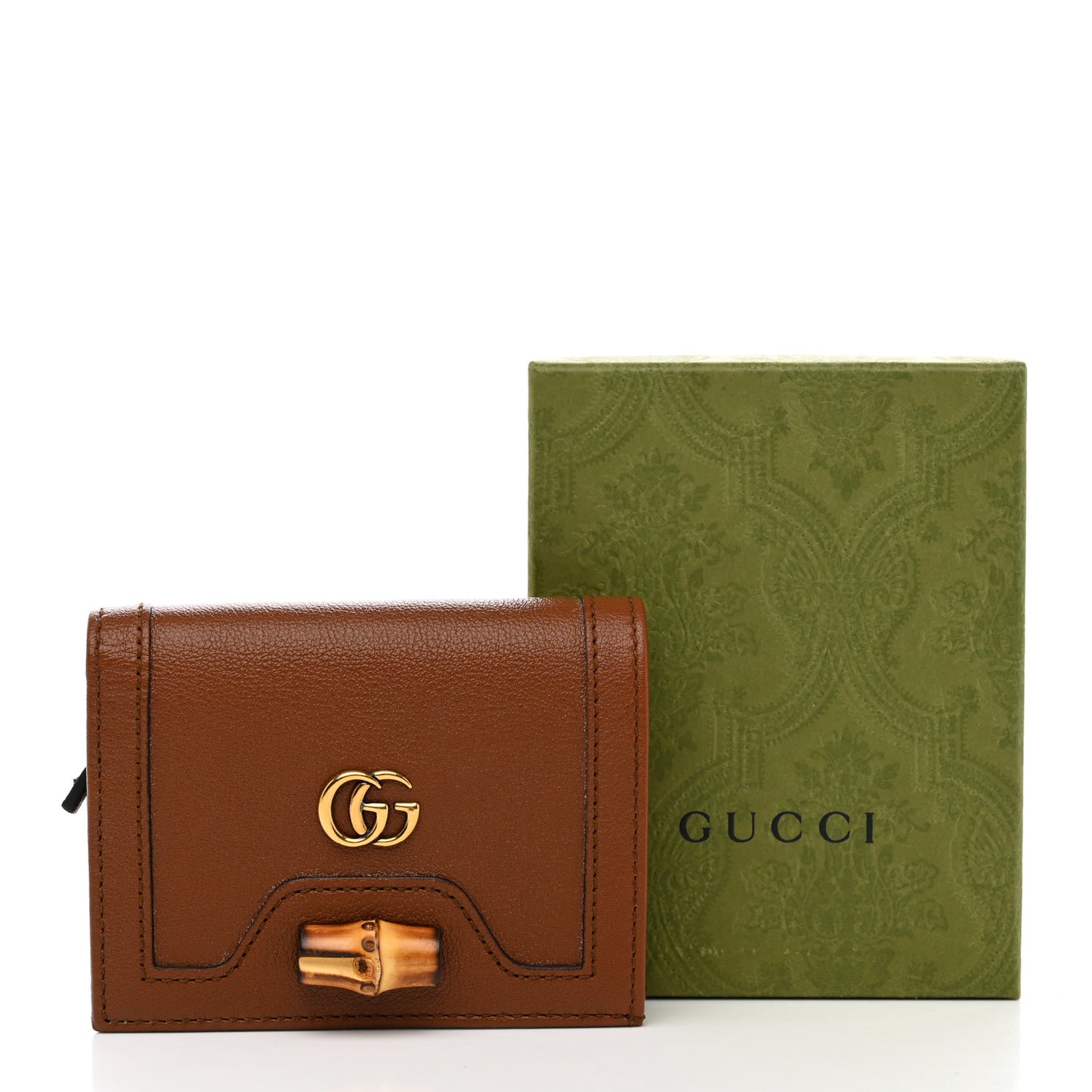 Wonka Grain Calfskin Diana Card Case Wallet Cuir