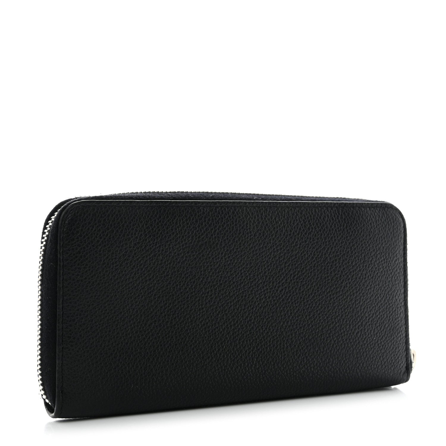 Saint Laurent Grained Calfskin Rive Gauche Zip Around Wallet Black 3 of 10