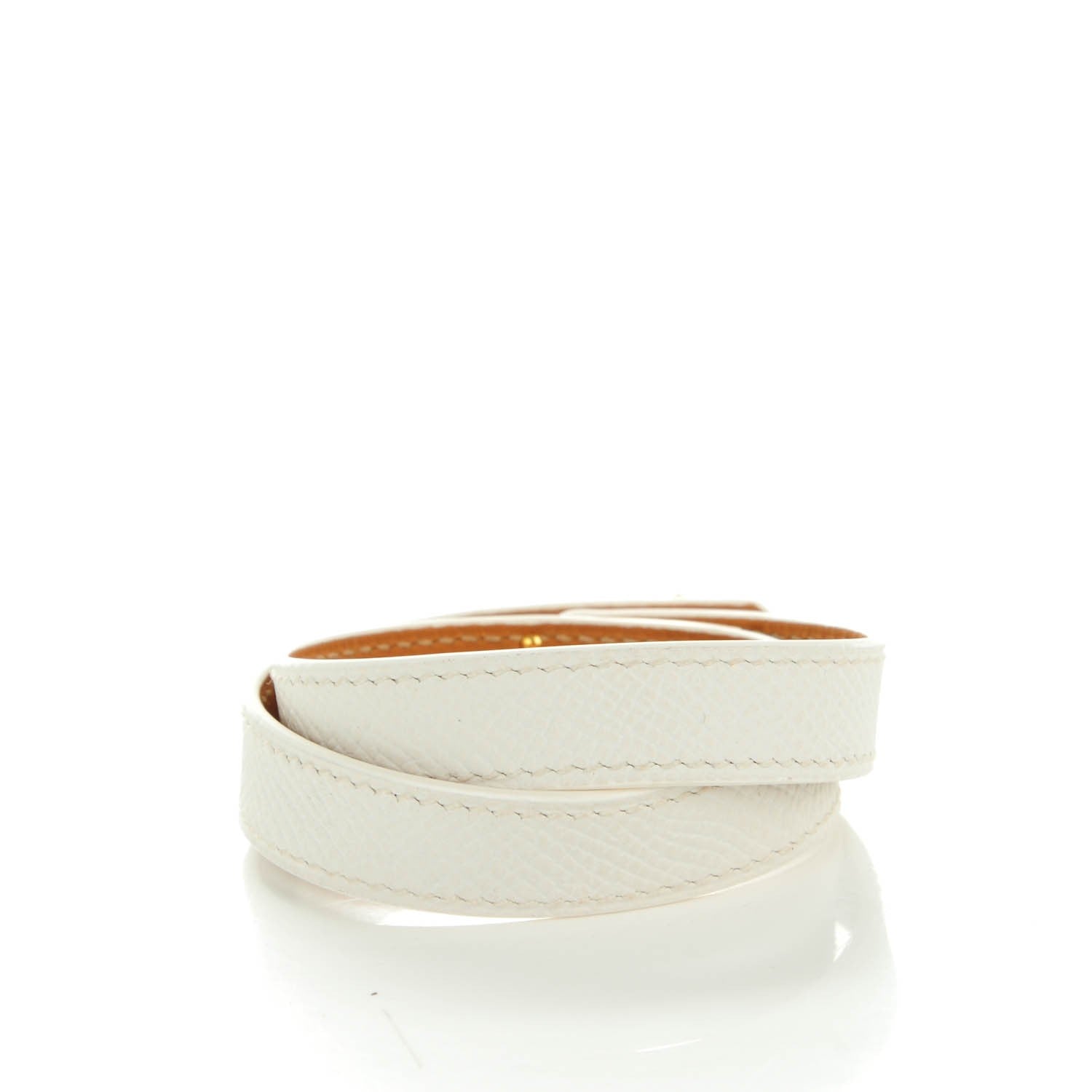Hermes Epsom Kelly Double Tour Bracelet S White 3 of 7