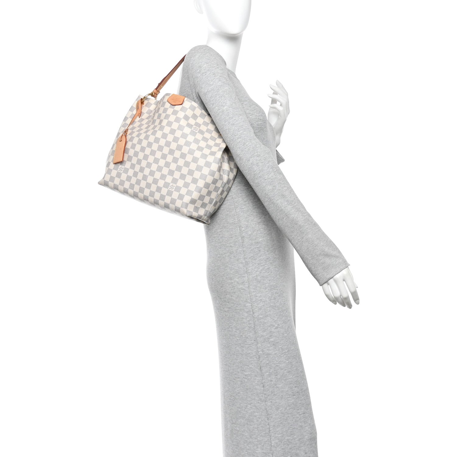 Louis Vuitton Damier Azur Graceful PM Rose Ballerine 2 of 12