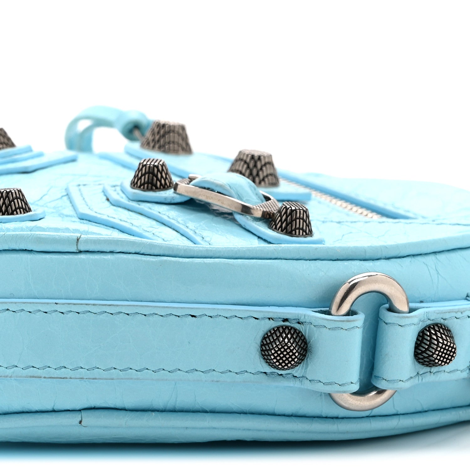 Balenciaga Agneau Arena Mini Le Cagole Heart Bag Blue 1866292
