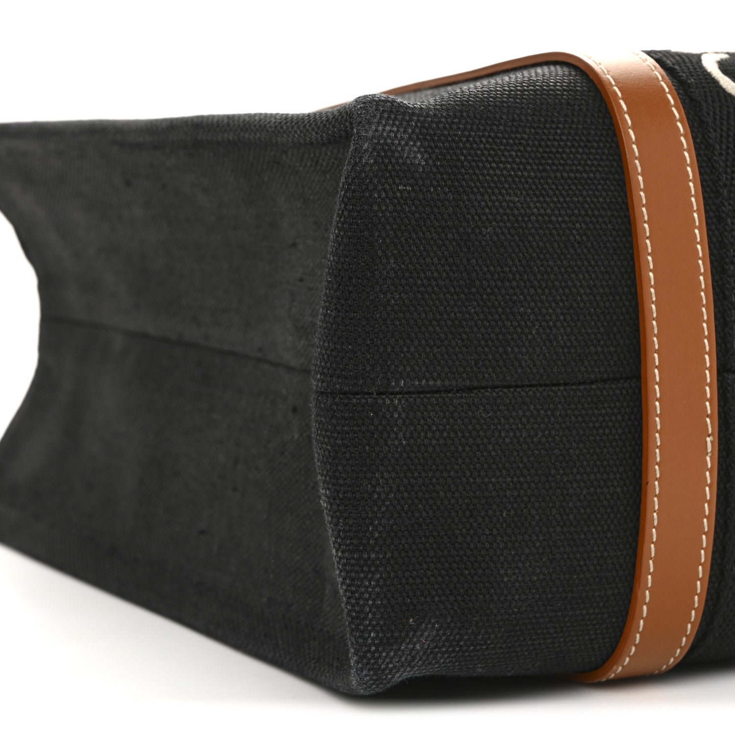 Chloe Cotton Calfskin Medium Woody Ribbon Tote Black 9 of 10