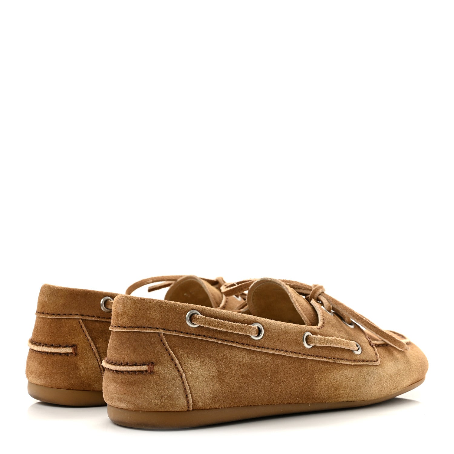 Miu Miu Faded Suede Deck Loafers 36.5 Cinnamon 5 of 9