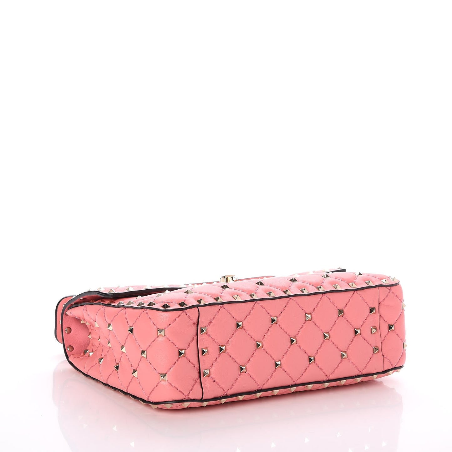 Nappa Medium Rockstud Spike Shoulder Bag Paradise Rose
