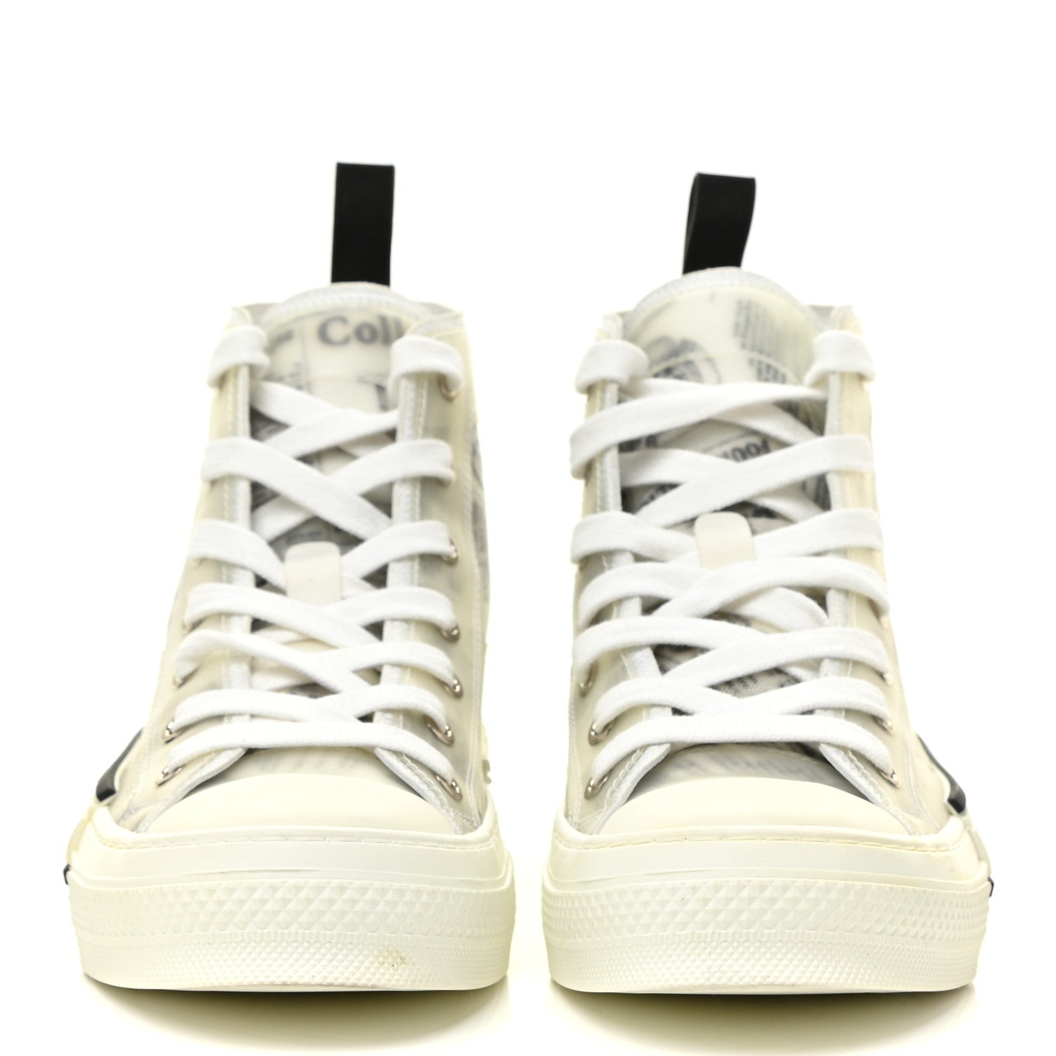 Christian Dior X DANIEL ARSHAM Canvas Newspaper Print B23 High Top Sneakers 36 White 2 of 13