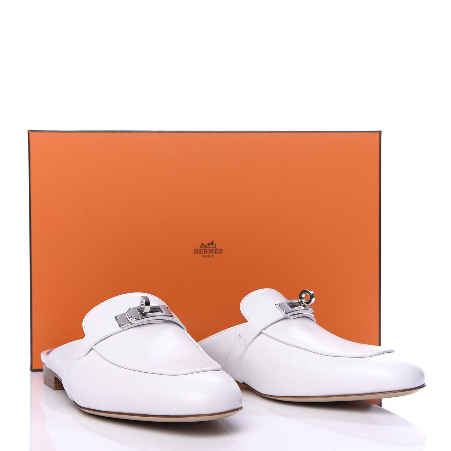 Calfskin Oz Mules 39 White