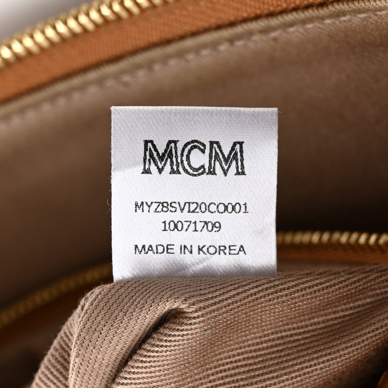 MCM Visetos Medium Crossbody Pouch Cognac 7 of 10