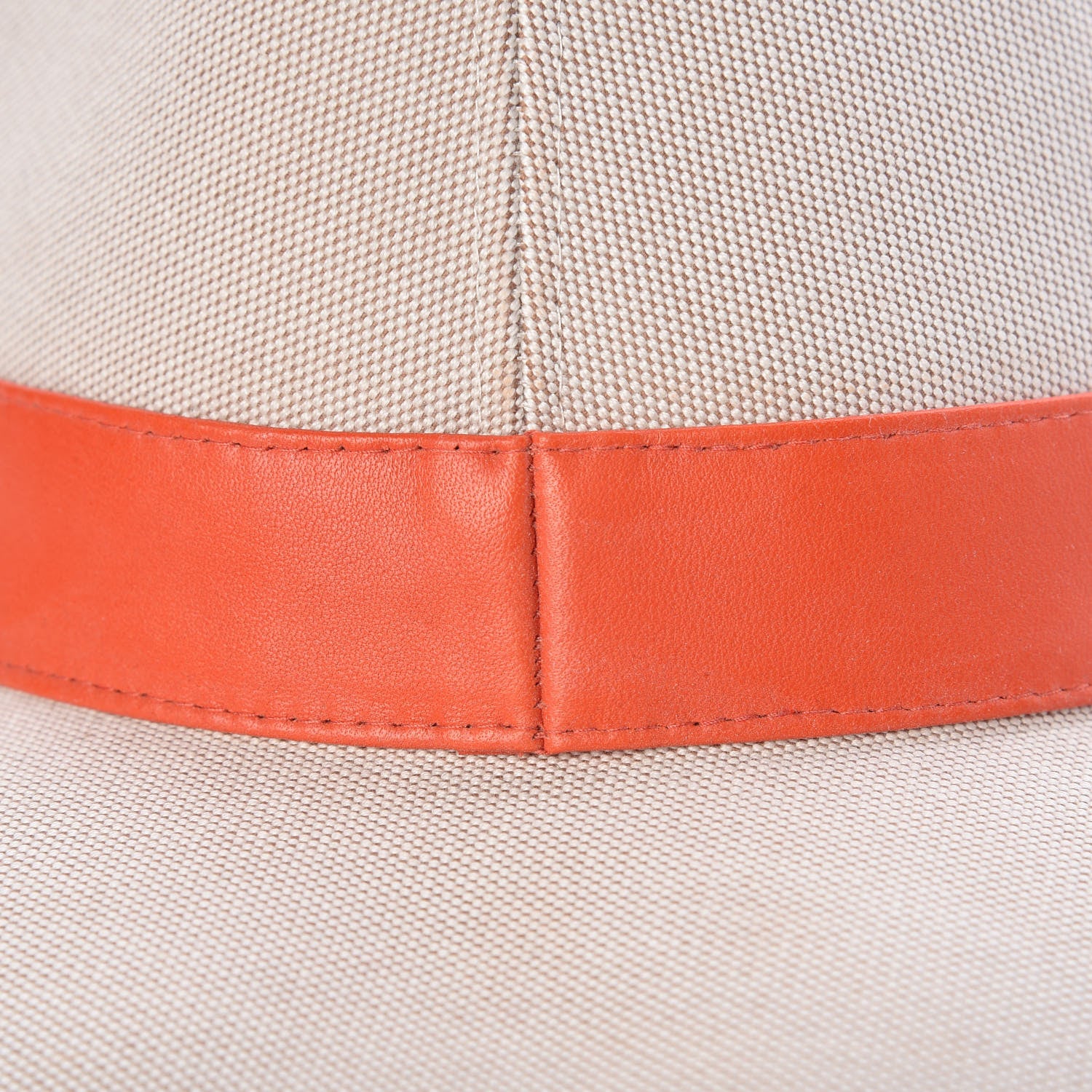 Hermes Toile Lambskin Hat 56 Natural 8 of 10