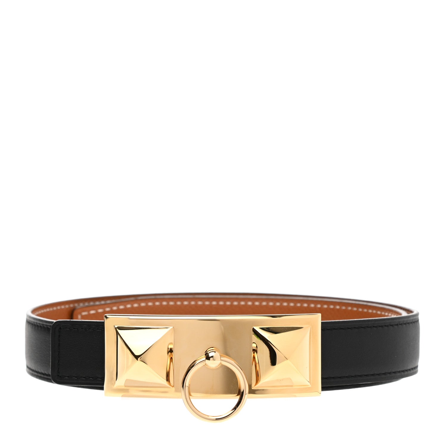 Hermes Swift Epsom 24mm Sydney Belt 65 Black Gold 1 of 6