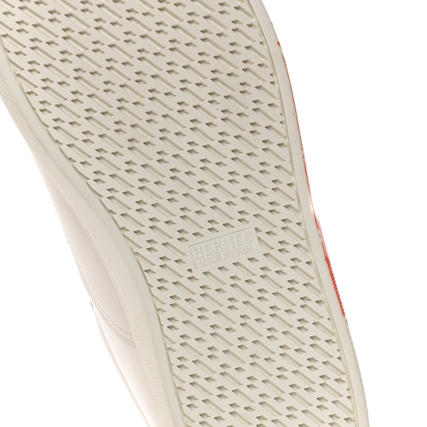 Hermes Swift Printed Peinture Fraiche Quicker Sneakers 39 White Orange 8 of 10
