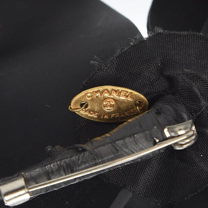 Chanel Patent Camellia Pin Brooch Black 4 of 4