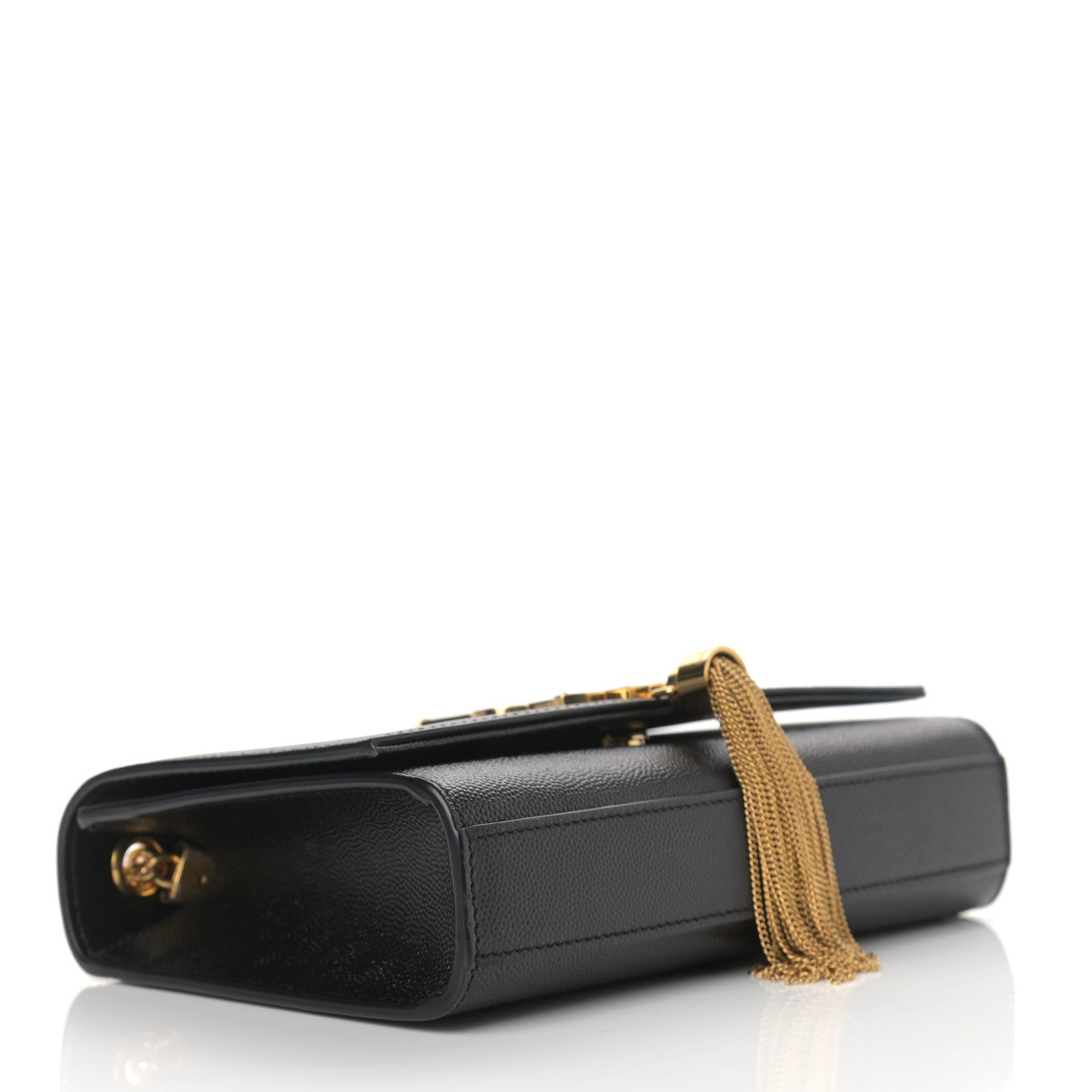 Saint Laurent Grain De Poudre Small Classic Monogram Kate Tassel Satchel Black 3 of 9