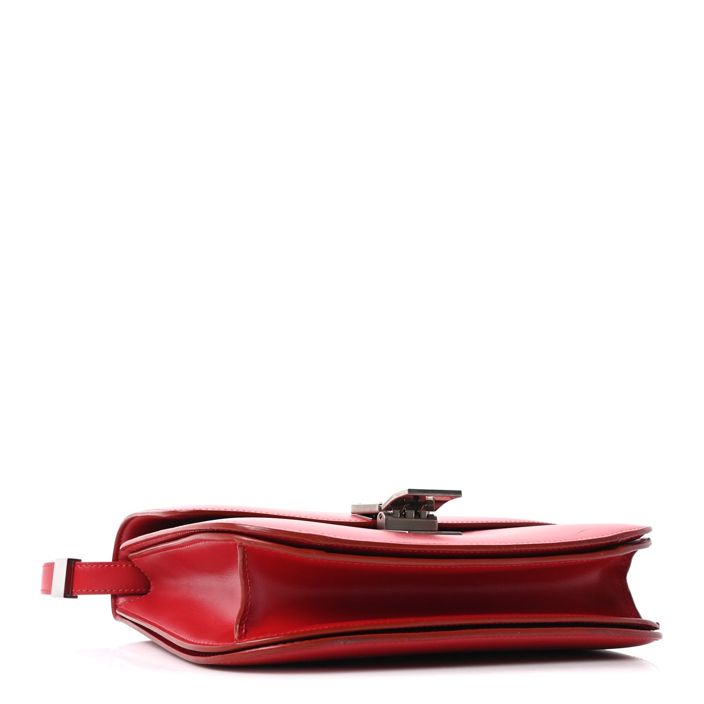 Box Calfskin Medium Classic Box Flap Bag Red