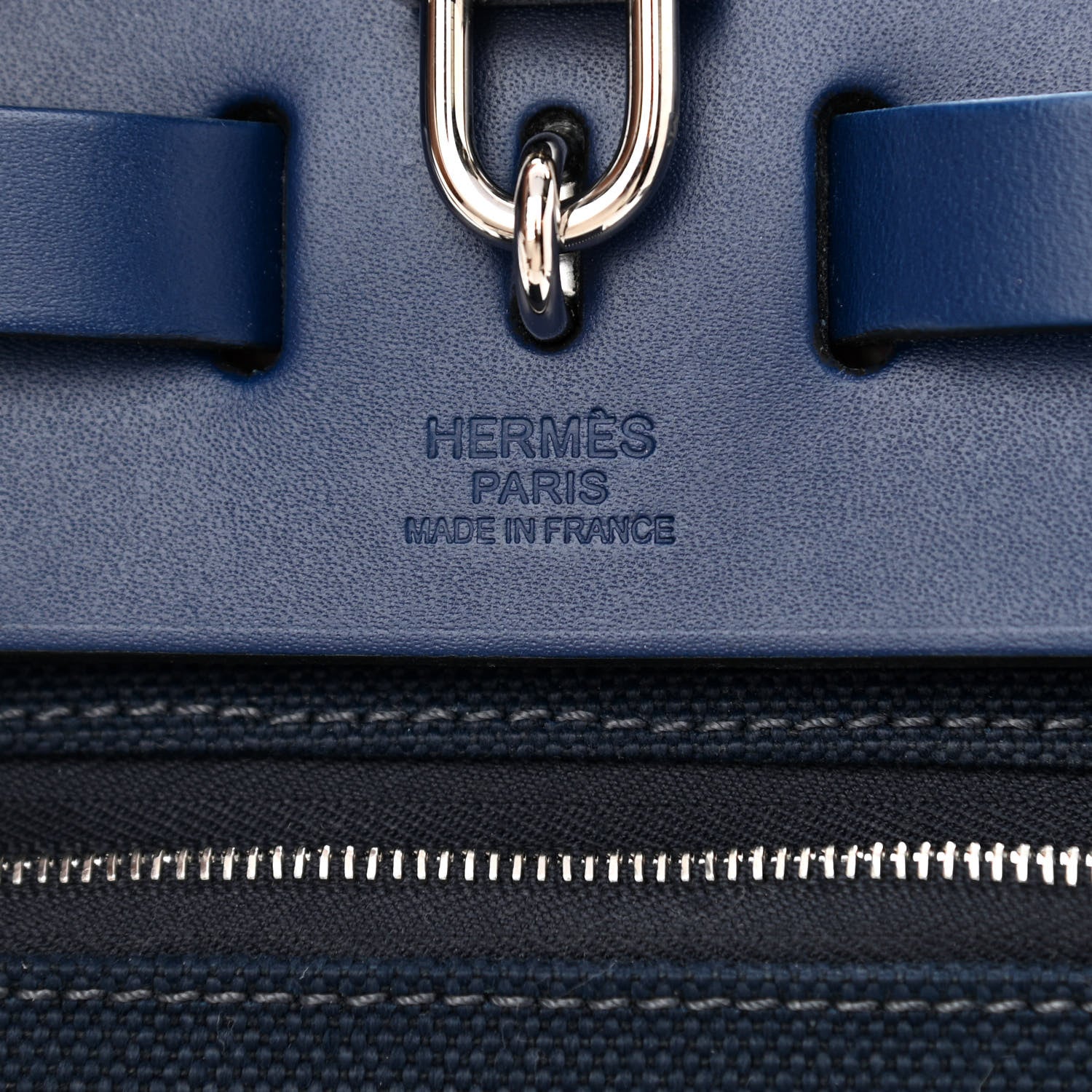 Hermes Criss Viking Vache Hunter Herbag Zip Retourne 31 PM Ecru Mauve Bleu 8 of 13
