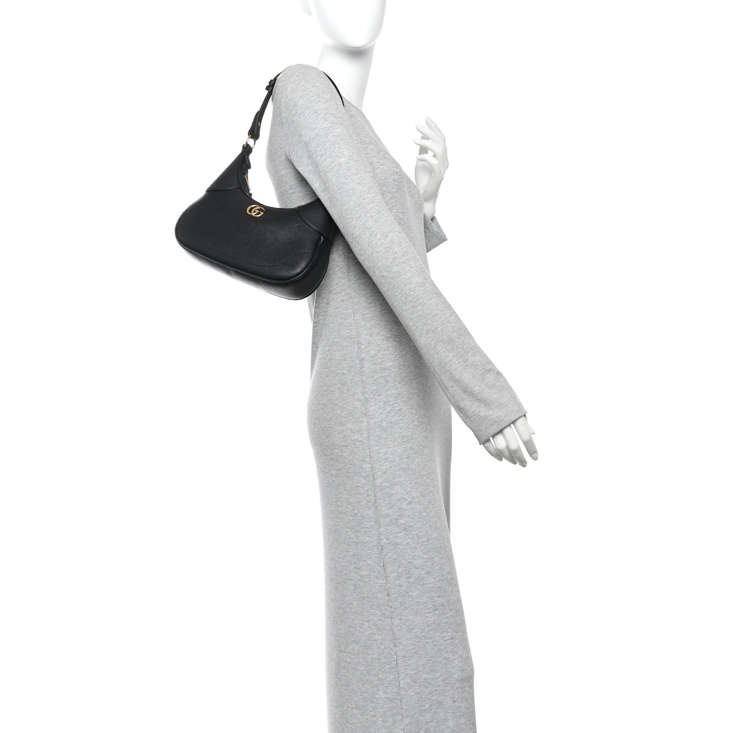 Gucci Goatskin Small Aphrodite Shoulder Bag Black 2 of 10