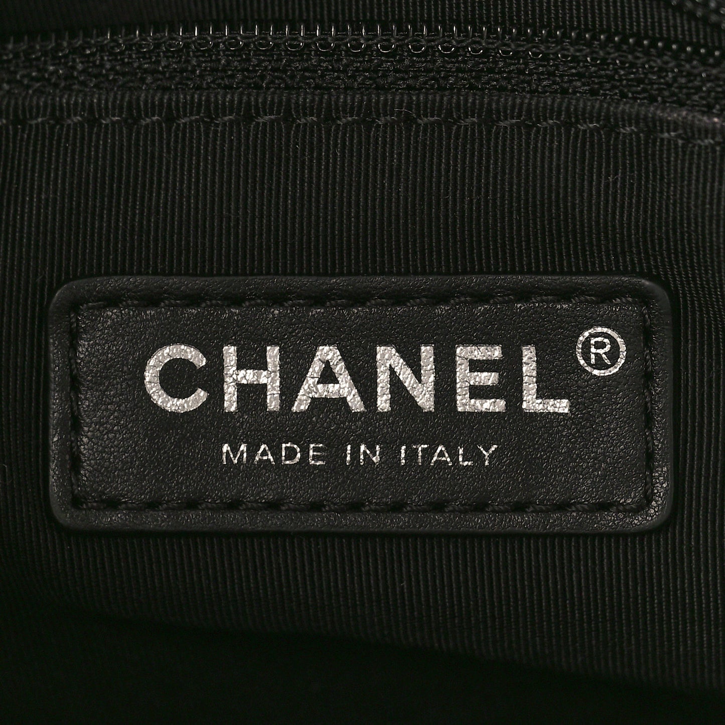 Caviar Stitched Shopping Tote Black