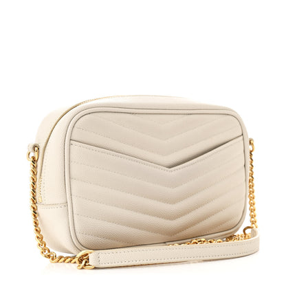 Saint Laurent Grain De Poudre Matelasse Monogram Mini Lou Camera Bag Crema Soft 3 of 11