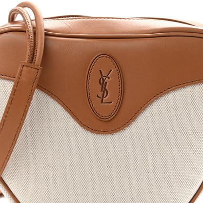 Saint Laurent Linen Calfskin Le Monogramme Coeur 8 of 12