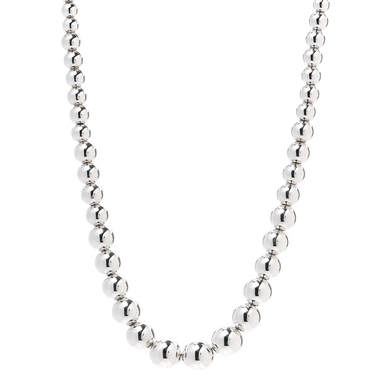 Tiffany Sterling Silver HardWear Graduated Ball Necklace 1 of 5