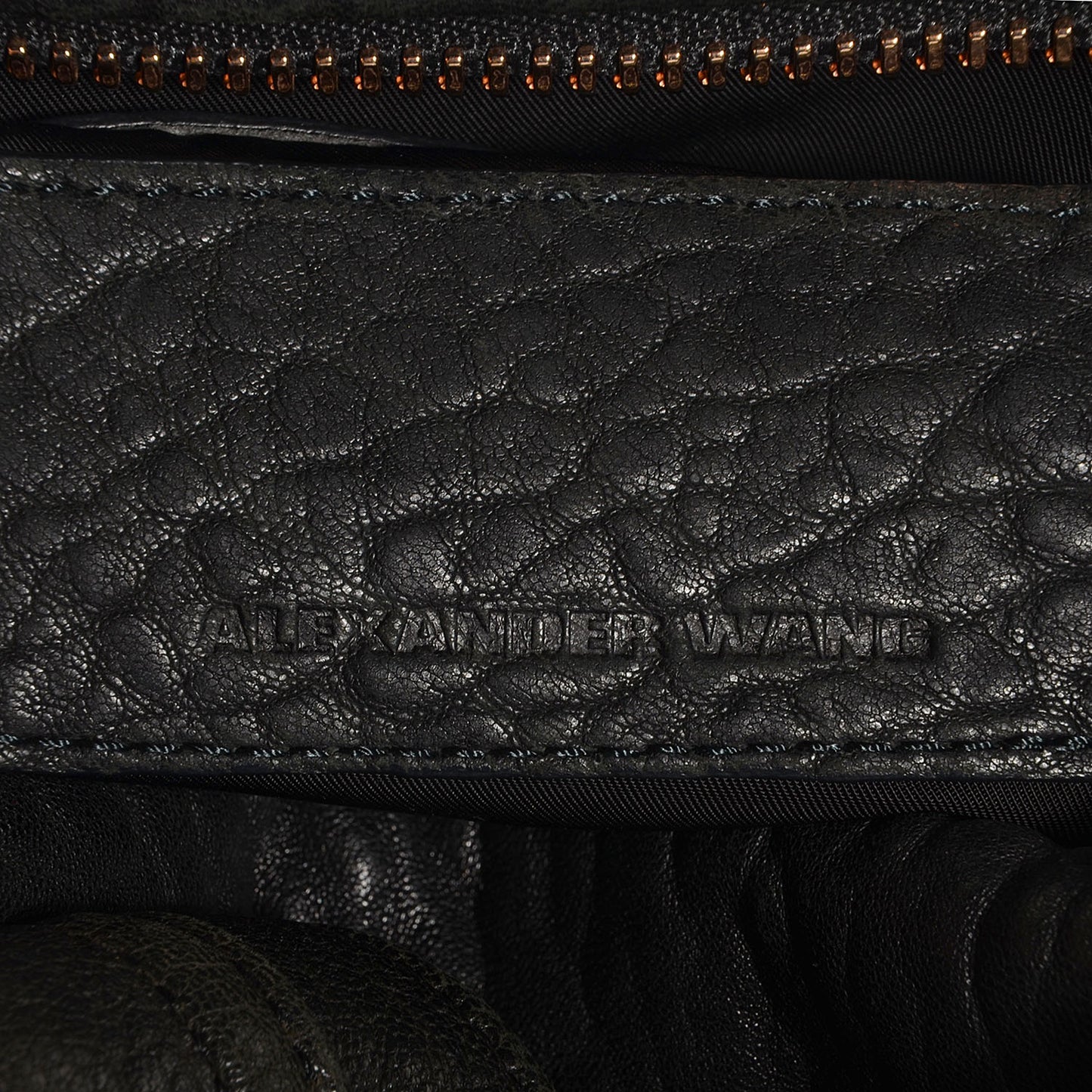 Pebbled Lambskin Rocco Black w Rose Gold Hardware