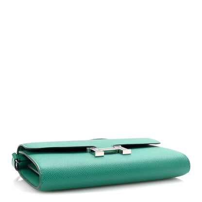 Hermes Epsom Lizard Constance Wallet To Go Vert Jade Vert Cypress 4 of 10