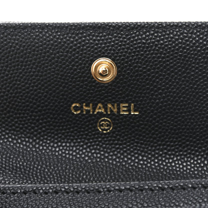 Chanel Caviar Quilted Boy Flap Card Holder Black 6 of 9