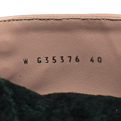 Chanel Suede Shearling CC Lace Up Boots 40 Pink Black 7 of 8