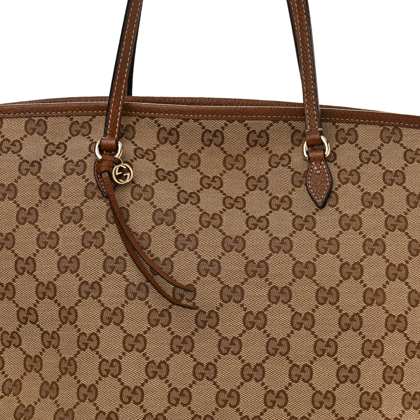 Monogram Medium Bree Zippered Tote Beige Tabacco