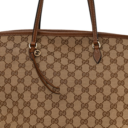Gucci Monogram Medium Bree Zippered Tote Beige Tabacco 8 of 19