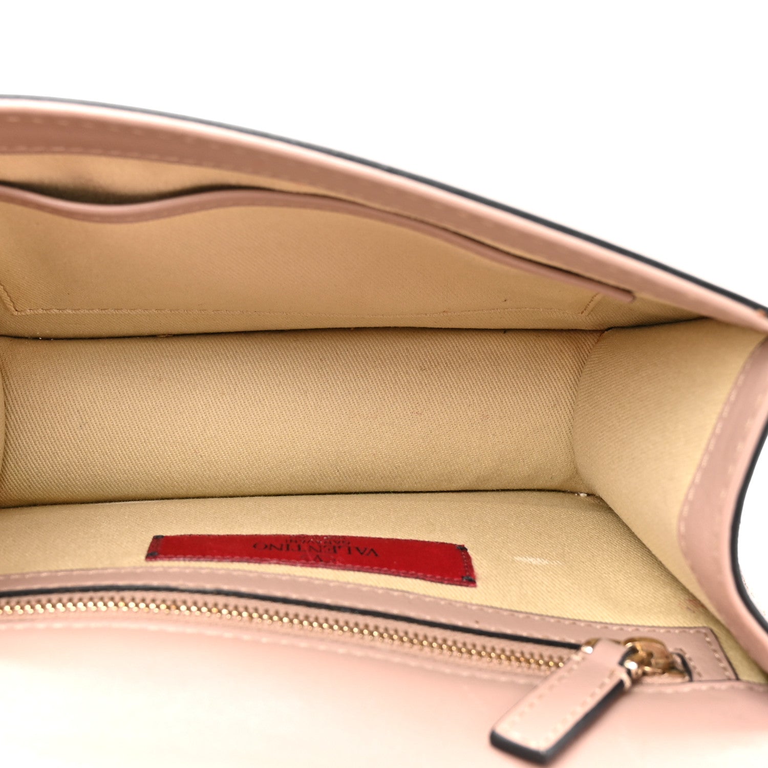 Valentino Garavani Vitello Small Glam Lock Rockstud Flap Poudre 4 of 14