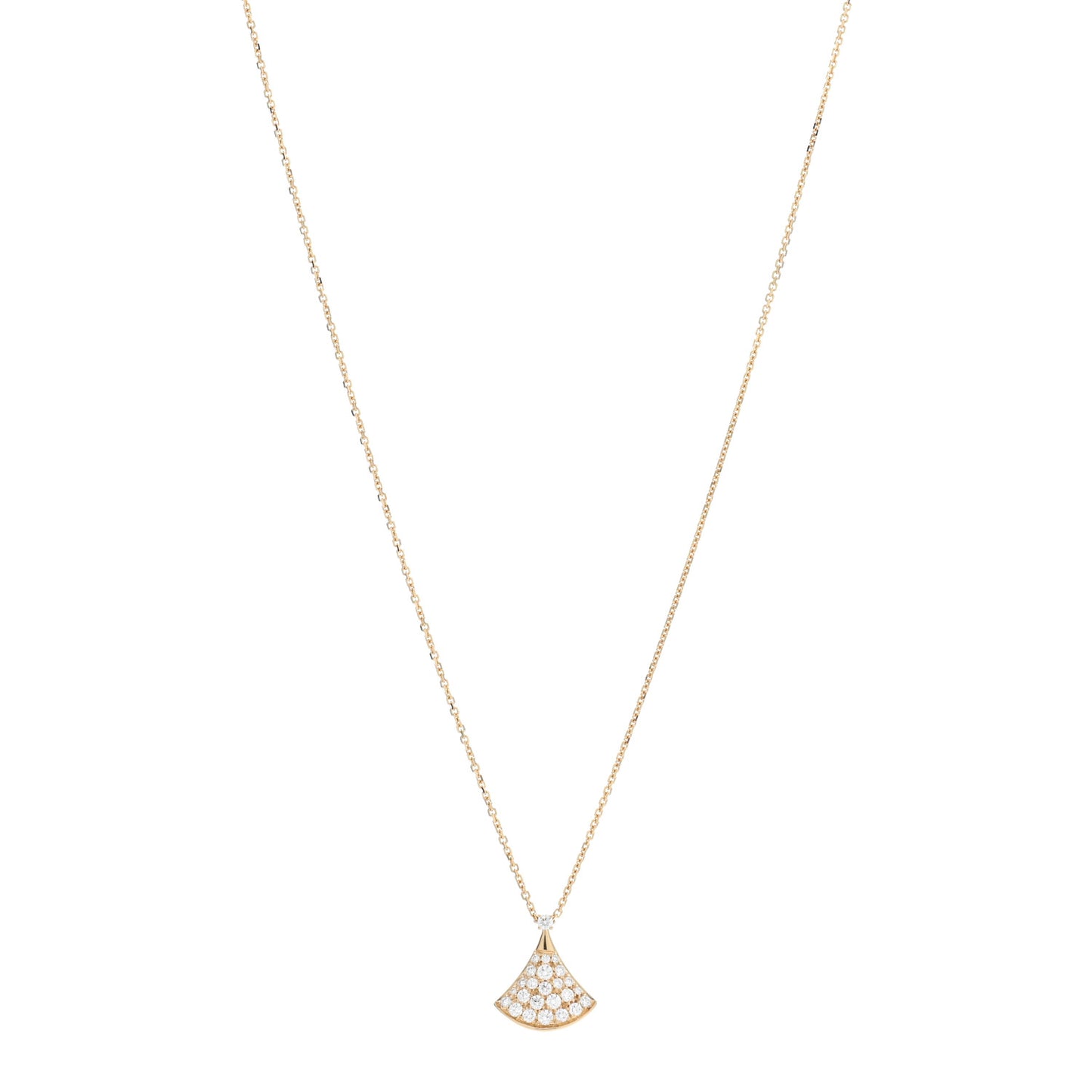 18K Yellow Gold Diamond Divas' Dream Pave Pendant Necklace