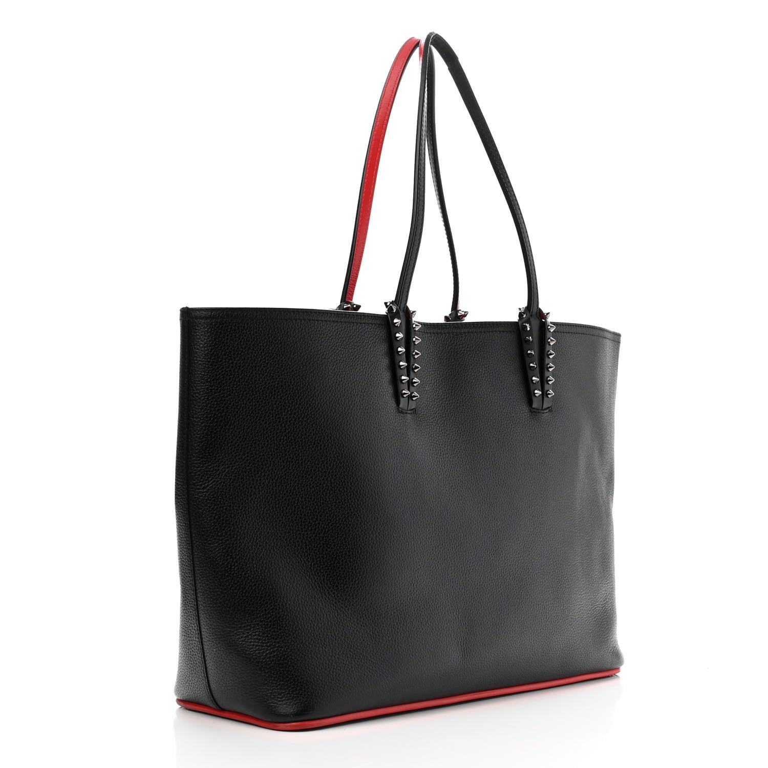 Christian Louboutin Calfskin Spikes East West Cabata Tote Black 3 of 15